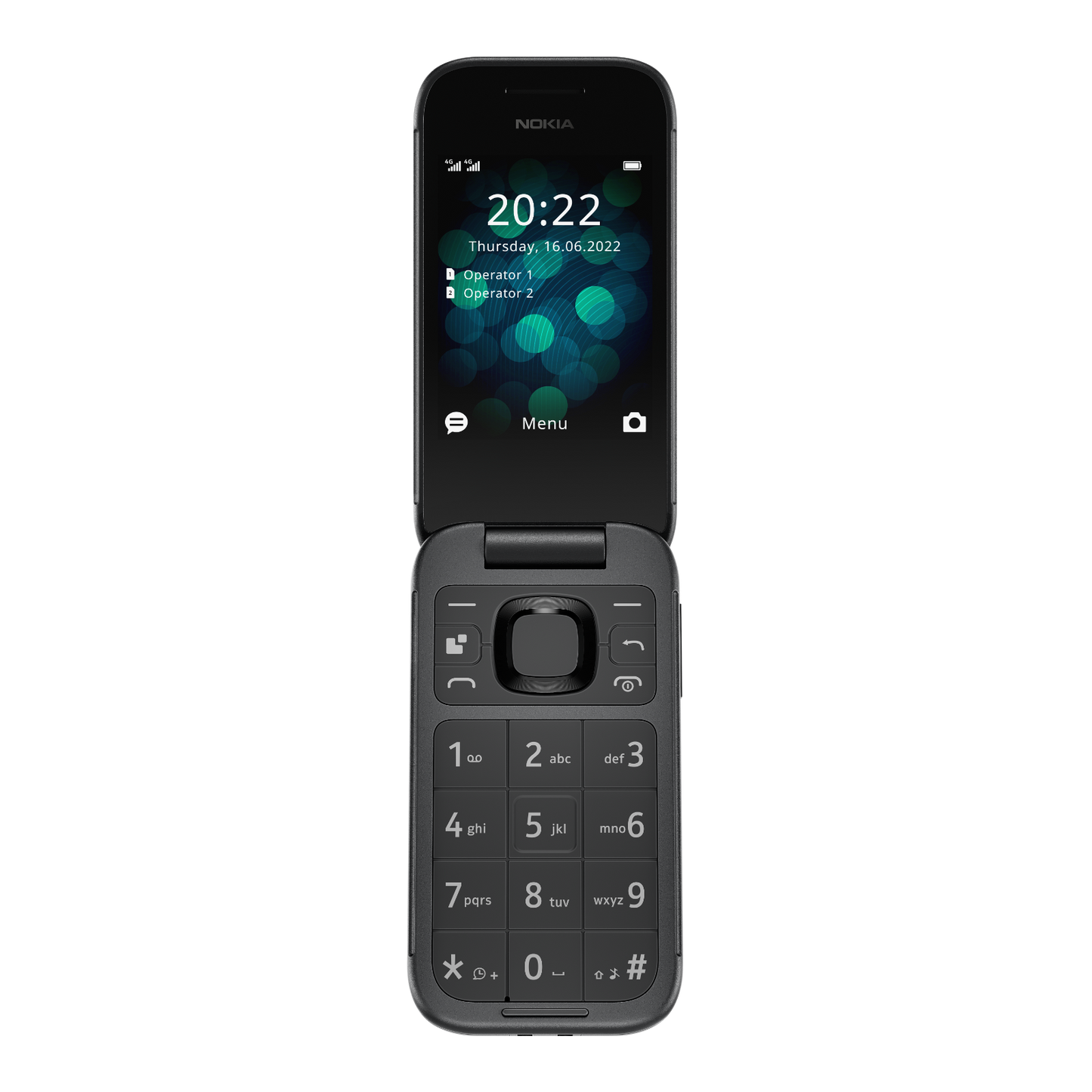 Nokia 2660 Black Unlocked 4G Dual Sim Flip Feature Phone Flip ( OPENED BOX )