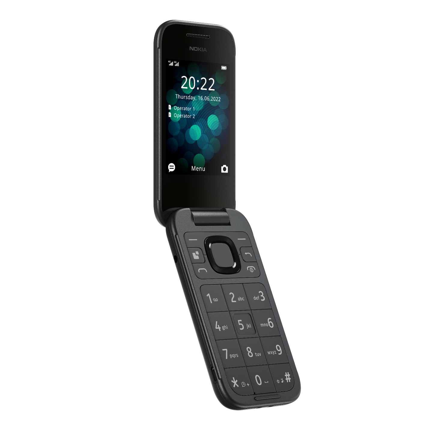 Nokia 2660 Black Unlocked 4G Dual Sim Flip Feature Phone Flip ( OPENED BOX )