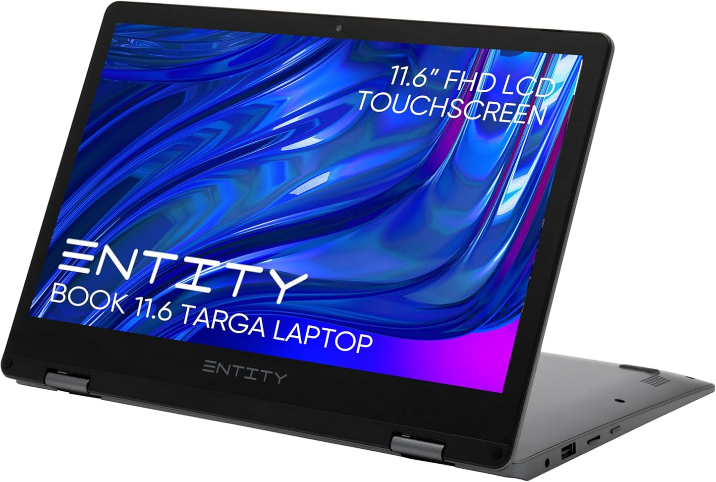 Entity Book 11.6 Targa 4 in 1 Laptop Touchscreen Intel Celeron N4040 128GB Black