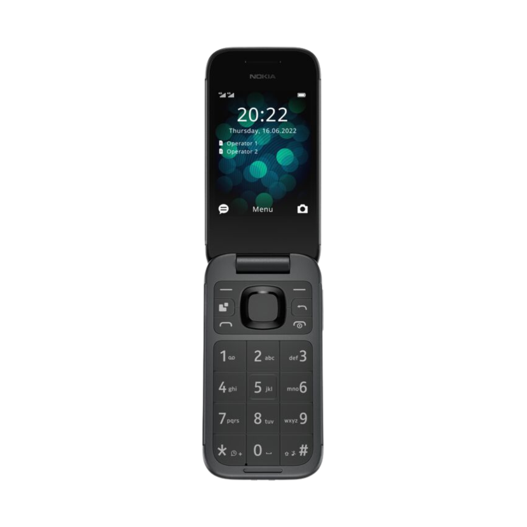 Nokia 2660 4G Dual Sim Dual Display Flip Feature Phone Flip Black Unlocked