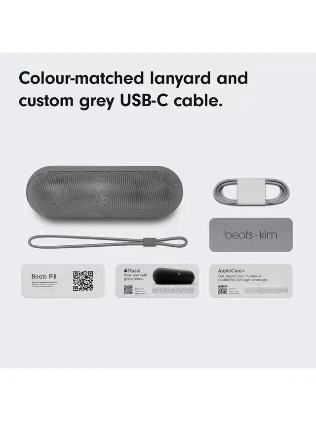 Beats Pill Wireless Speaker Portable Bluetooth Kim Kardashian edition Dark Gray