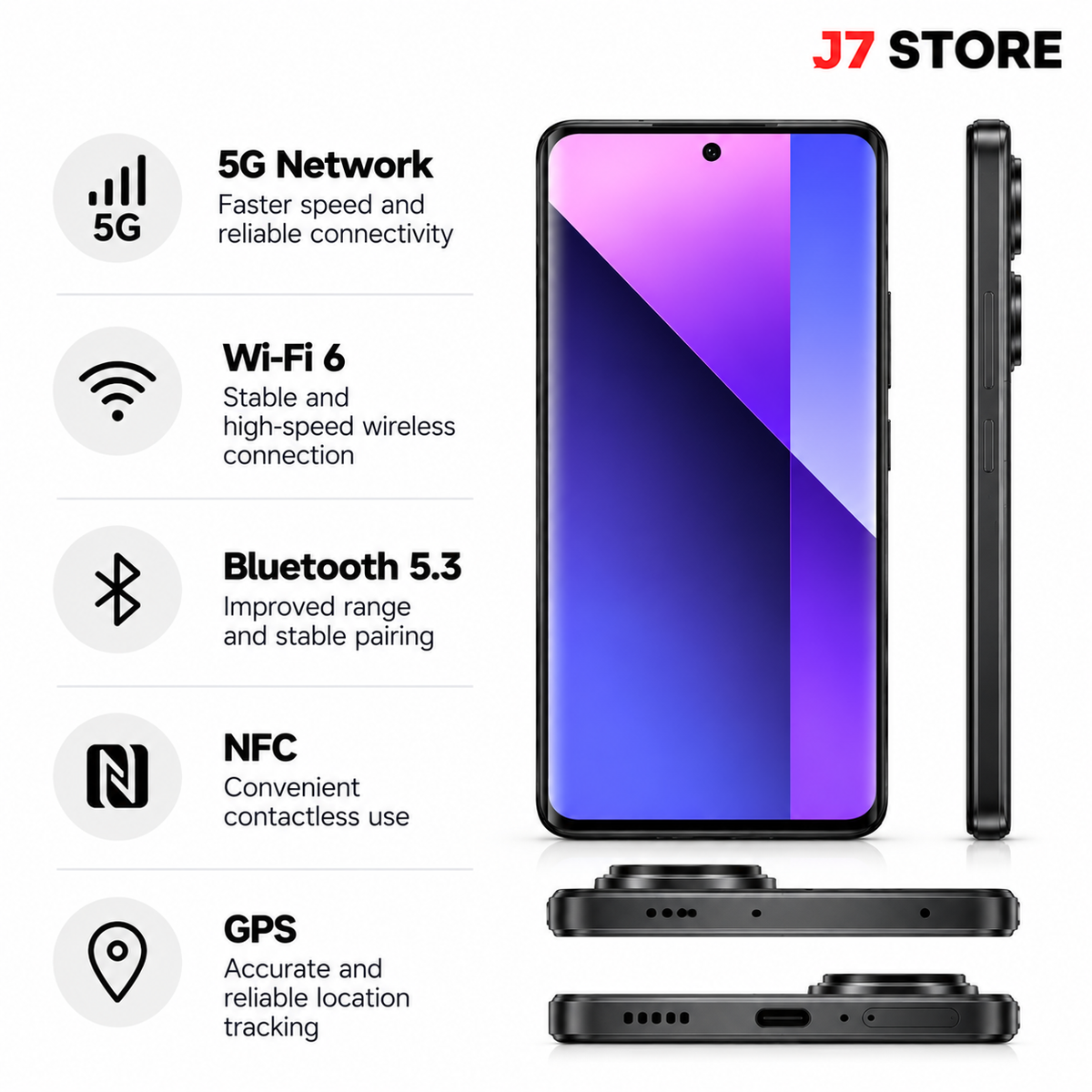 Xiaomi Redmi Note 13 Pro+ 5G Android Smartphone Midnight Black 512GB