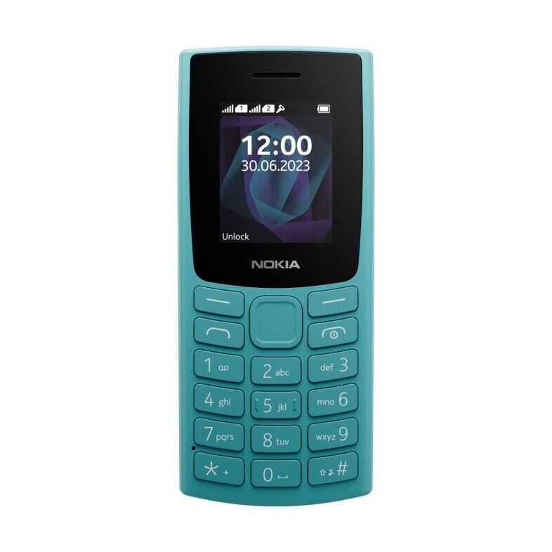 NOKIA Dual Sim Feature Phone 105 Cyan Unlocked ( OPENED BOX )