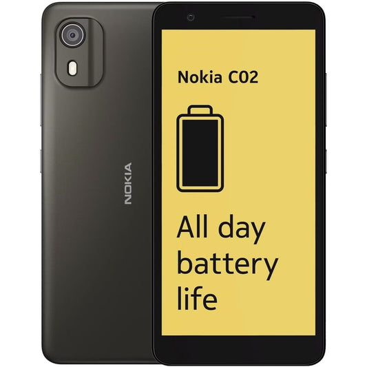 Nokia C02 32GB Black Android 4G Dual SIM Smartphone Unlocked ( OPENED BOX )