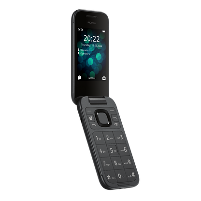 Nokia 2660 Black Unlocked 4G Dual Sim Flip Feature Phone  Flip ( OPENED BOX )