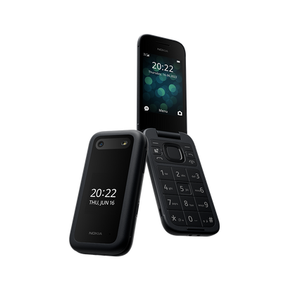 Nokia 2660 Black Unlocked 4G Dual Sim Flip Feature Phone  Flip ( OPENED BOX )