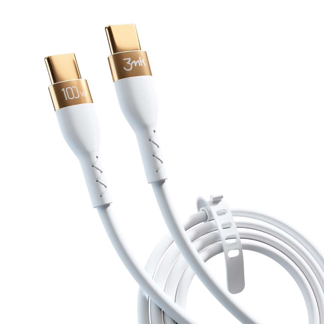 3mk - Hyper Cable - 2M Type-C to Type-C Data Cable (100W) (White)