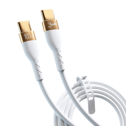 3mk - Hyper Cable - 2M Type-C to Type-C Data Cable (100W) (White)