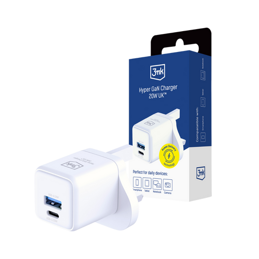 3mk Hyper Charger - Dual-Port Fast Charging Plug (20W)