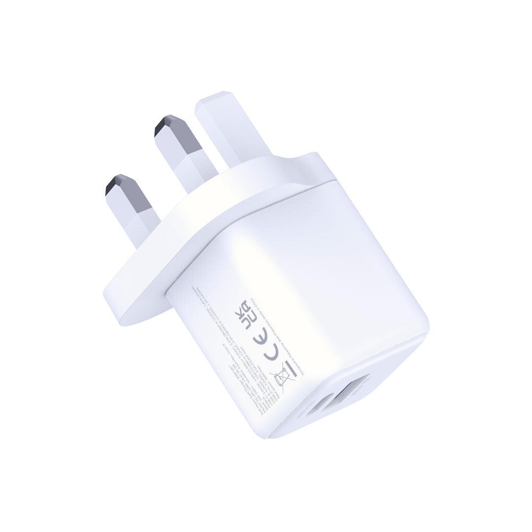 3mk Hyper Charger - Dual-Port Fast Charging Plug (20W)