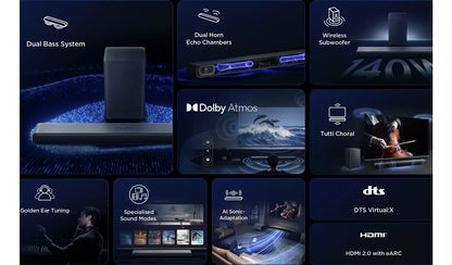 TCL S55HK 2.1Ch Bluetooth Soundbar with Wireless Sub - Open Box