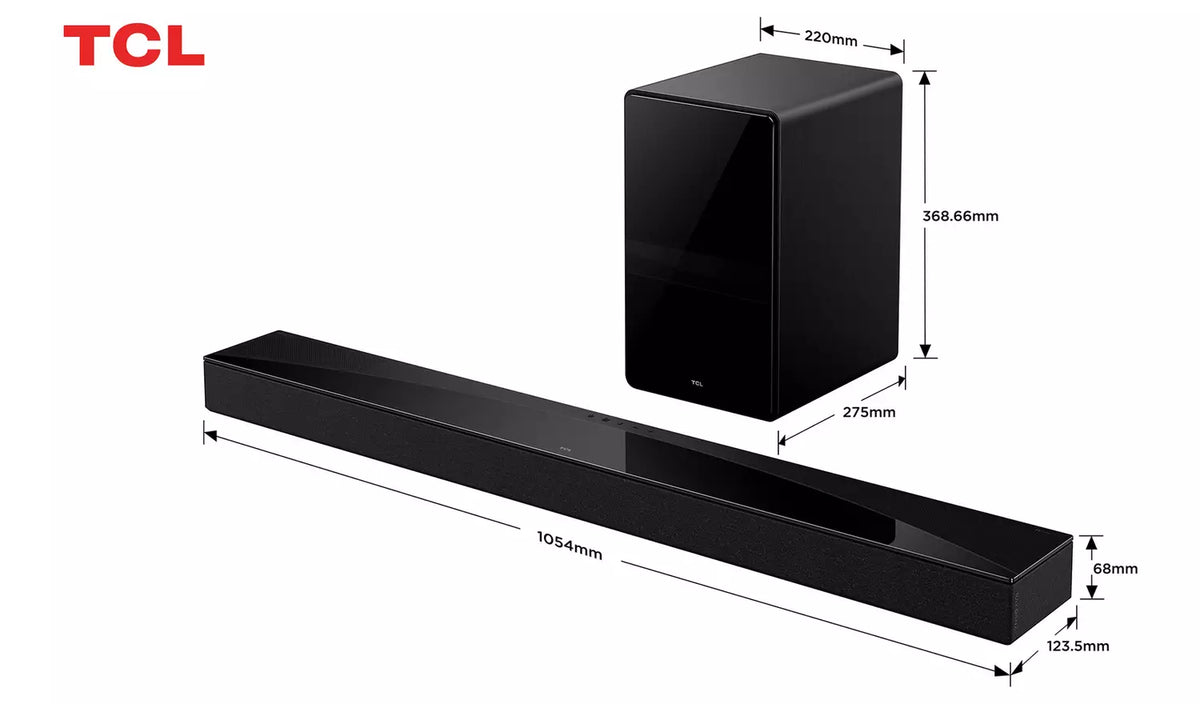 TCL Q75HK 5.1.2Ch Bluetooth Soundbar with Wireless Sub - Opened Never Used