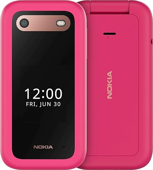 Nokia 2660 4G Basic Flip Phone Barbie Pop Pink