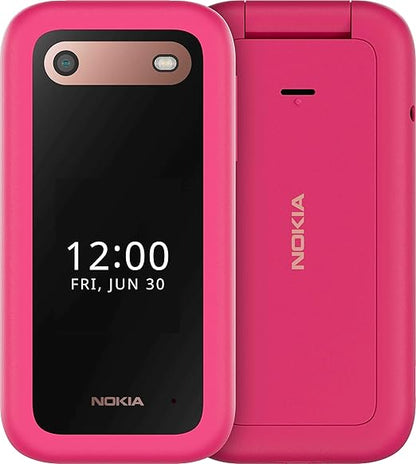 Nokia 2660 4G Basic Flip Phone Barbie Pop Pink