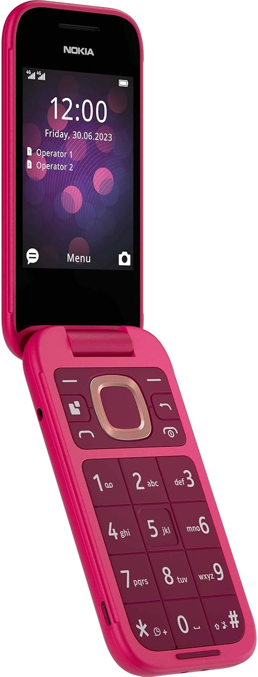 Nokia 2660 4G Basic Flip Phone Barbie Pop Pink