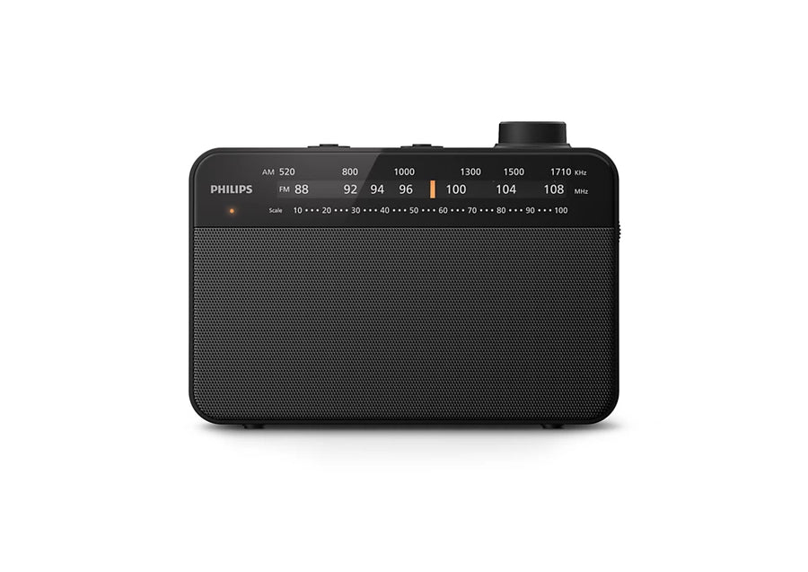 Philips 200 Series AM/FM AC/Battery Powered LED Portable Radio- Black TAR2509