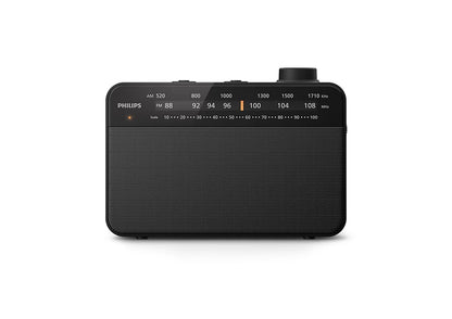 Philips 200 Series AM/FM AC/Battery Powered LED Portable Radio- Black TAR2509
