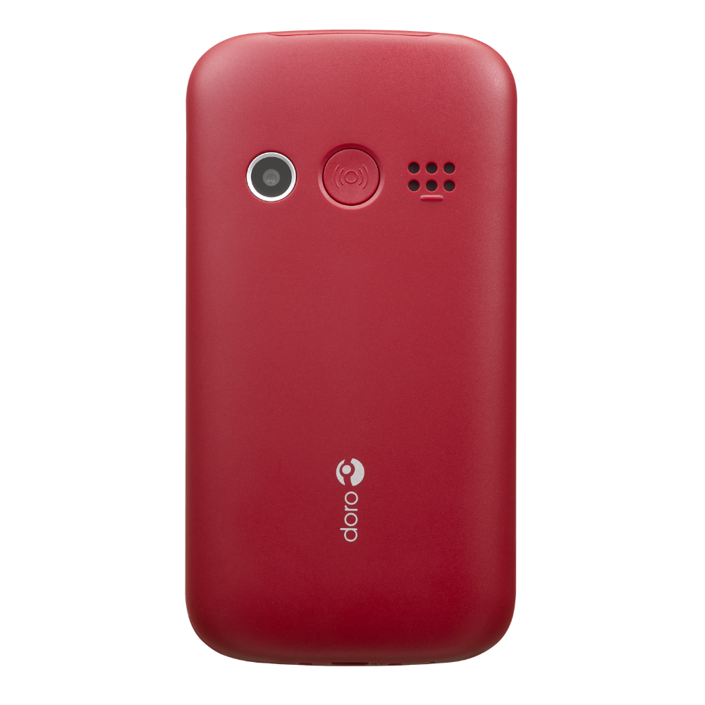 Doro 1380 2G Red Dual SIM Basic Phone with Large Buttons