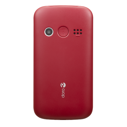 Doro 1380 2G Red Dual SIM Basic Phone with Large Buttons
