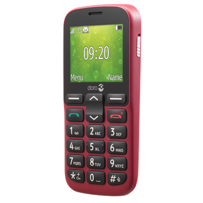 Doro 1380 2G Red Dual SIM Basic Phone with Large Buttons