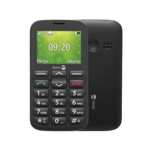 Doro 1380 2G Black Dual SIM Feature Phone with Large Buttons 