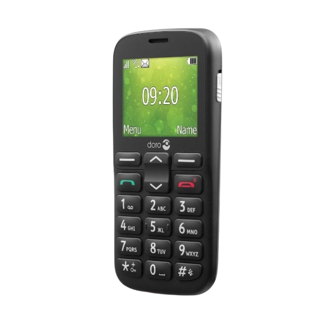 Doro 1380 2G Black Dual SIM Feature Phone with Large Buttons 