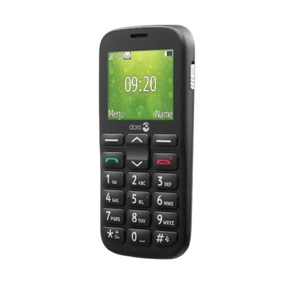 Doro 1380 2G Black Dual SIM Feature Phone with Large Buttons 