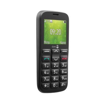 Doro 1380 2G Black Dual SIM Feature Phone with Large Buttons 