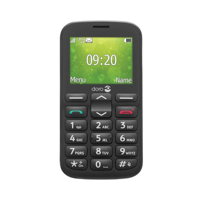 Doro 1380 2G Black Dual SIM Feature Phone with Large Buttons 