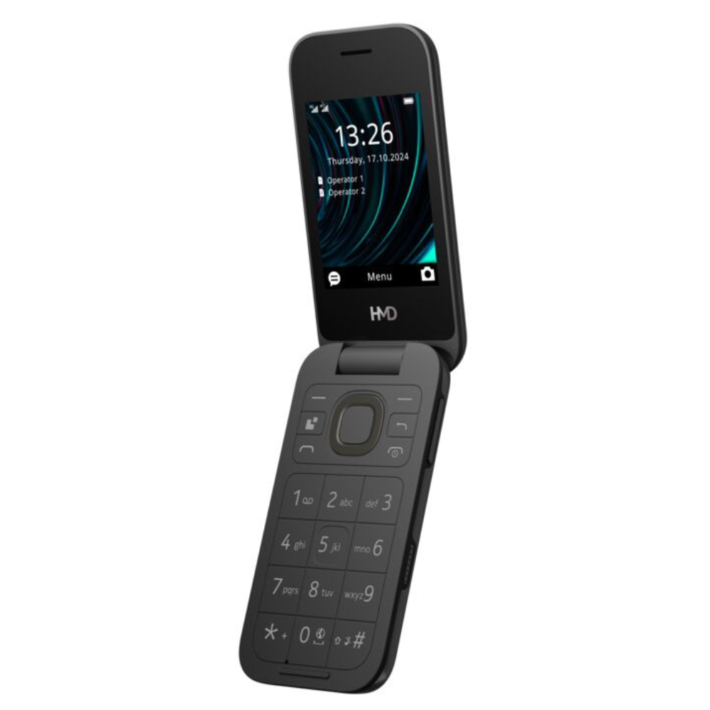 HMD 2660 4G Basic Flip Feature Phone Black 