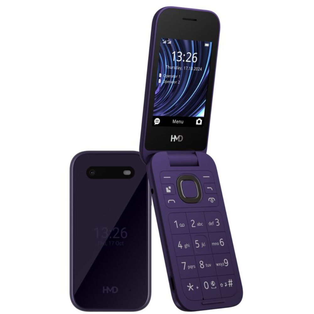 HMD 2660 4G Basic Flip Feature Phone Violet
