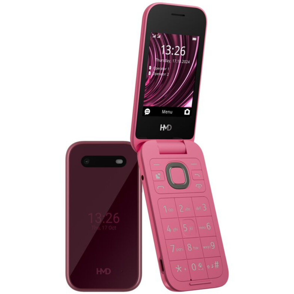 HMD 2660 4G Basic Flip Feature Phone Red