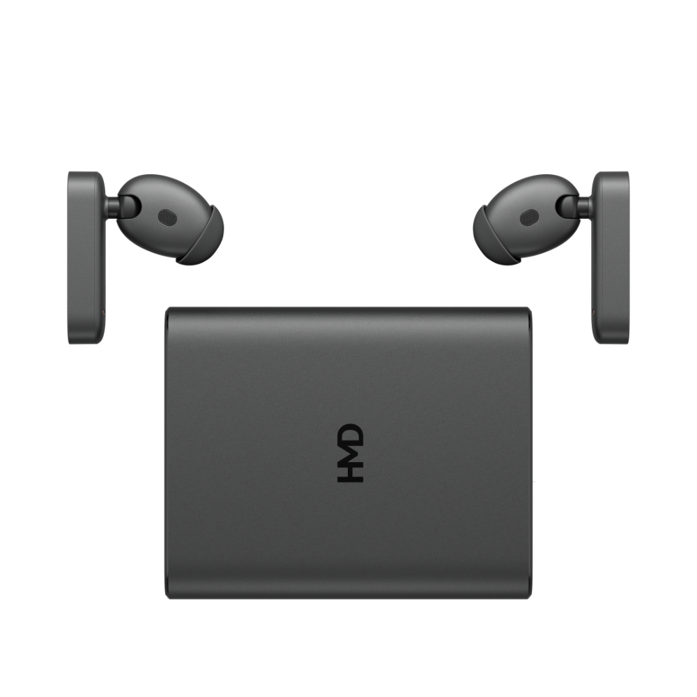 Image of HMD Amped Buds Black – premium wireless earbuds featuring advanced noise cancellation, a secure ergonomic design, and rich, immersive sound quality for a reliable audio experience.