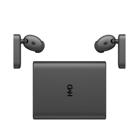 Image of HMD Amped Buds Black – premium wireless earbuds featuring advanced noise cancellation, a secure ergonomic design, and rich, immersive sound quality for a reliable audio experience.
