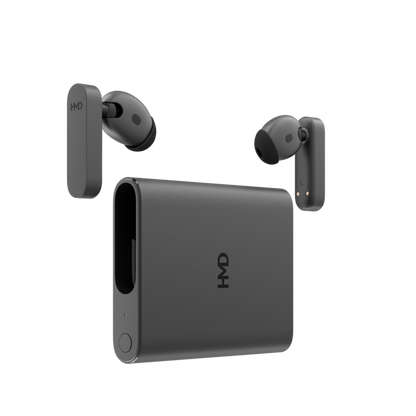 Image of HMD Amped Buds Black – premium wireless earbuds featuring advanced noise cancellation, a secure ergonomic design, and rich, immersive sound quality for a reliable audio experience.