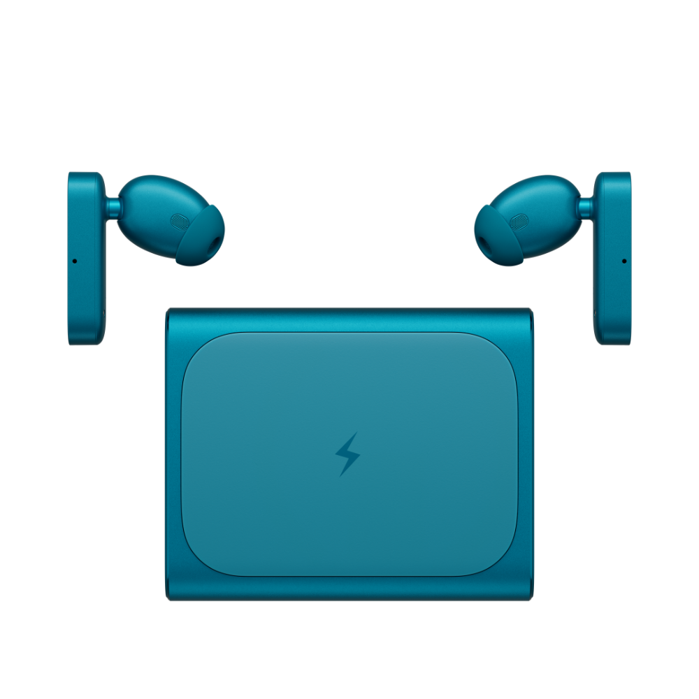 Image of HMD Amped Buds Cyan – premium wireless earbuds featuring advanced noise cancellation, a secure ergonomic design, and rich, immersive sound quality for a reliable audio experience.