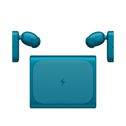 Image of HMD Amped Buds Cyan – premium wireless earbuds featuring advanced noise cancellation, a secure ergonomic design, and rich, immersive sound quality for a reliable audio experience.