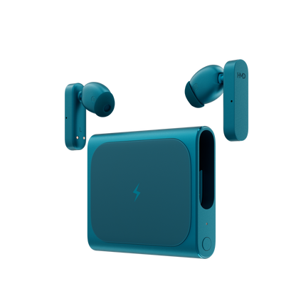 Image of HMD Amped Buds Cyan – premium wireless earbuds featuring advanced noise cancellation, a secure ergonomic design, and rich, immersive sound quality for a reliable audio experience.