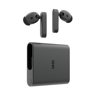 Image of HMD Amped Buds Black – premium wireless earbuds featuring advanced noise cancellation, a secure ergonomic design, and rich, immersive sound quality for a reliable audio experience.