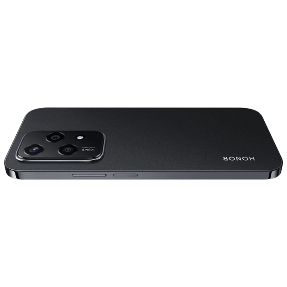 Black smartphone with 'HONOR' branding on a white background