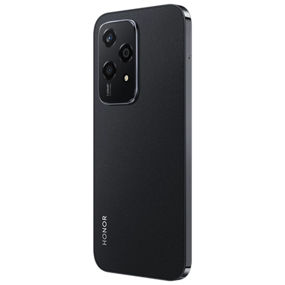 Black smartphone with 'Honor' branding on a white background