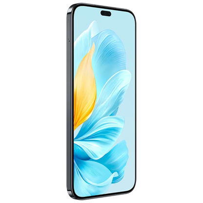 Smartphone with a colorful display on a white background