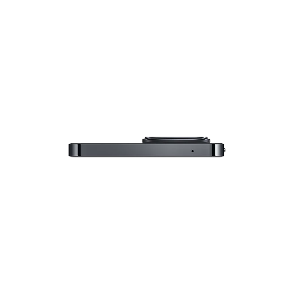 Black electronic device on a white background