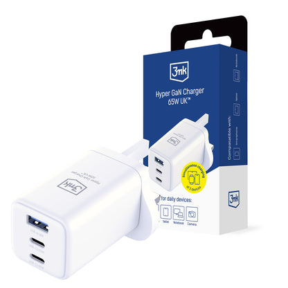 3MK 65W Wall Charger USB-C and  USB-A 65W