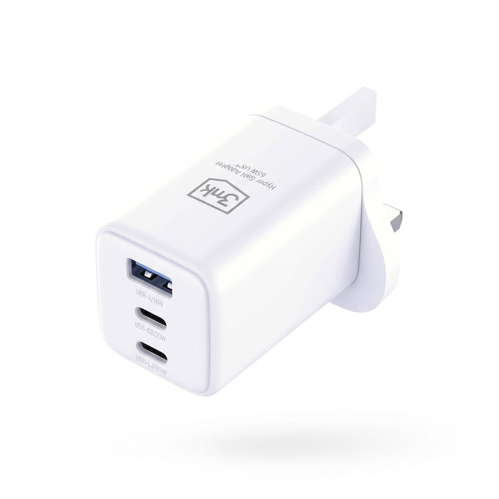 3MK 65W Wall Charger USB-C and  USB-A 65W