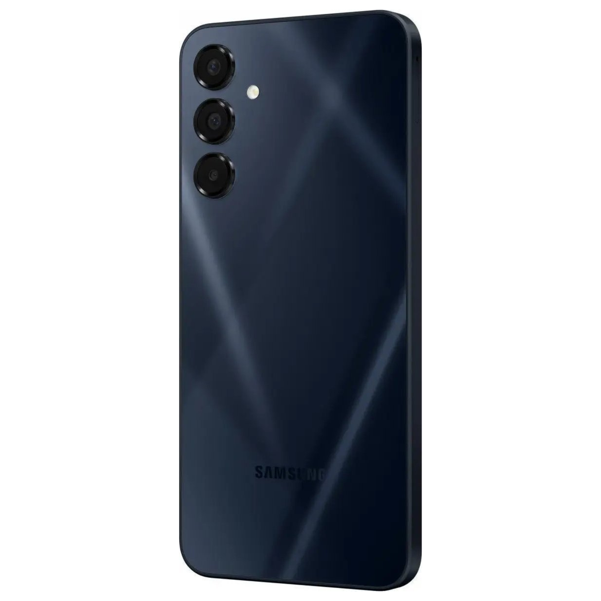Samsung smartphone back view on a white background