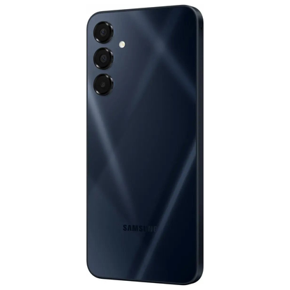 Samsung smartphone back view on a white background