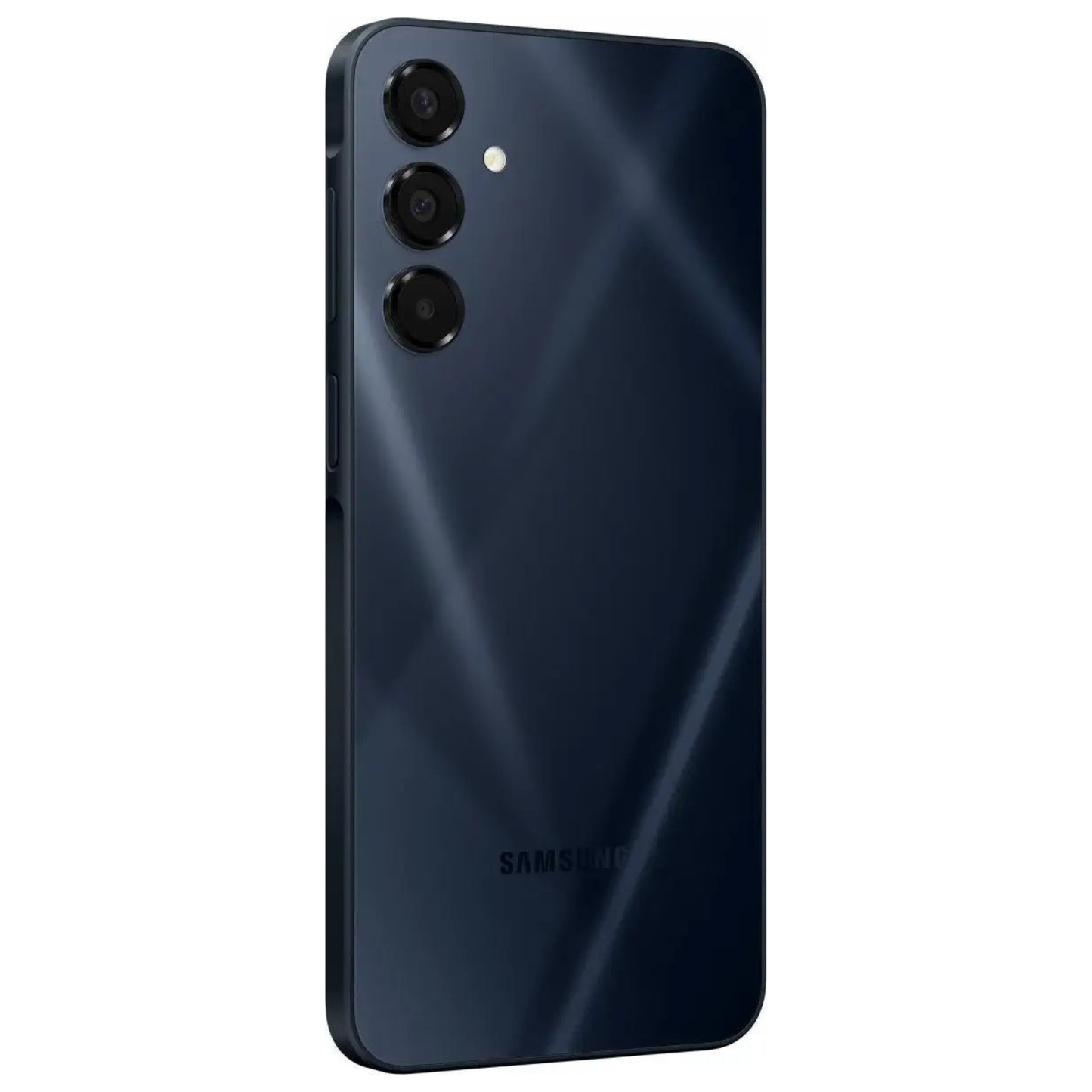 Samsung smartphone back view on a white background