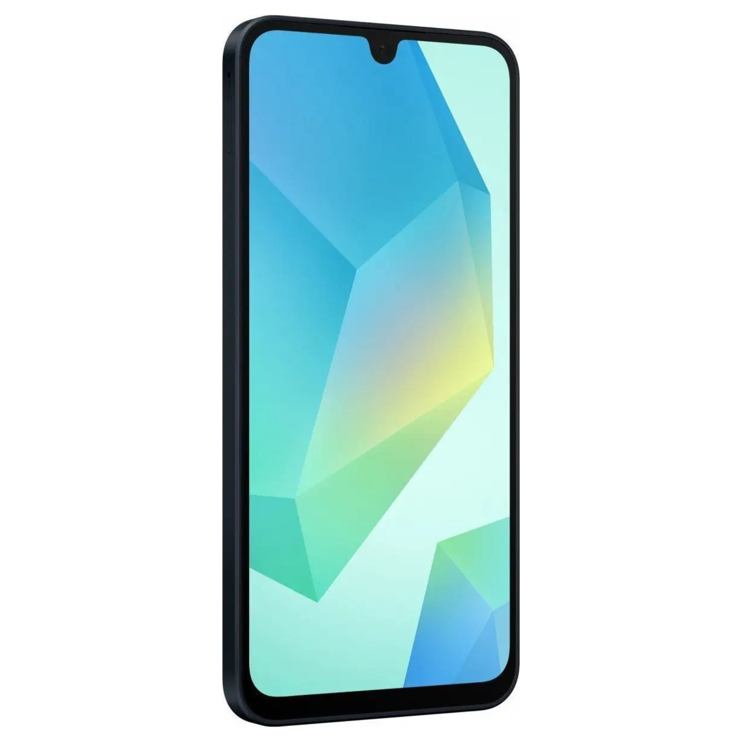 Smartphone with a colorful display on a white background