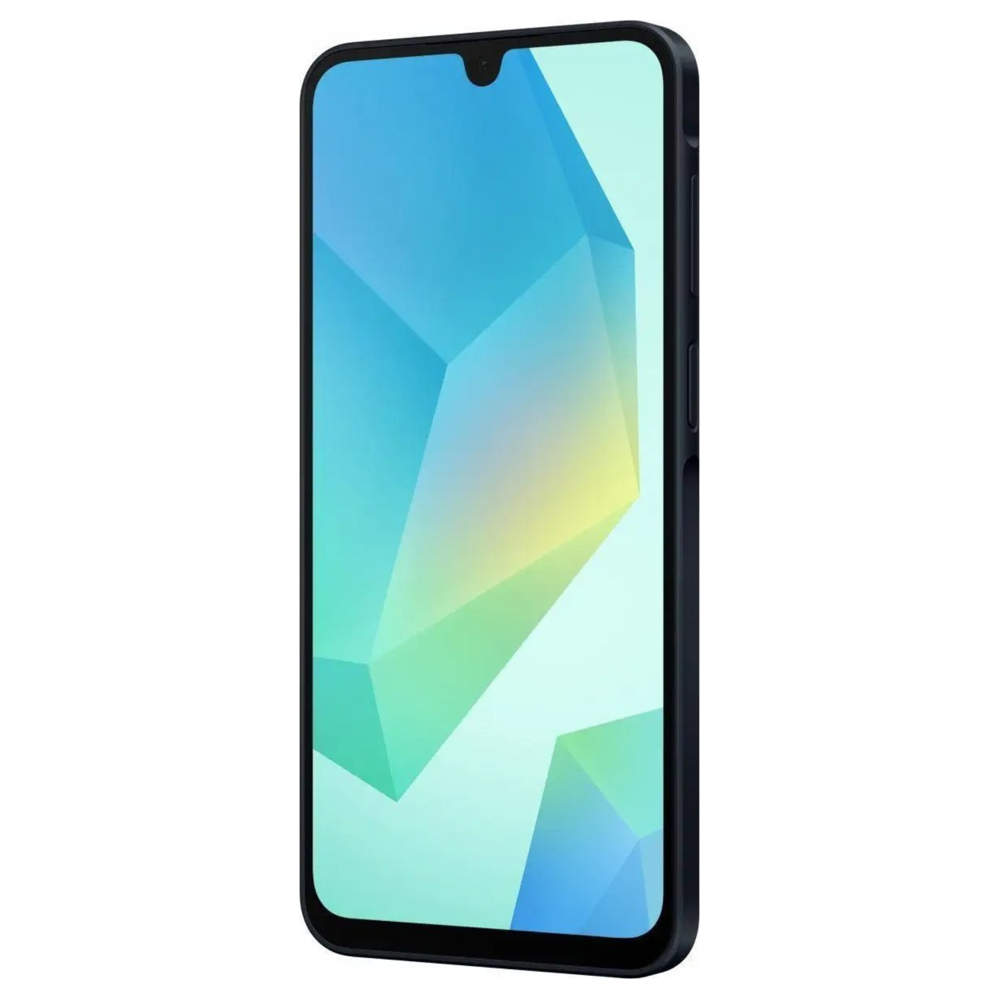 Smartphone with a colorful display on a white background